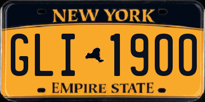 NY license plate GLI1900