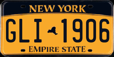 NY license plate GLI1906