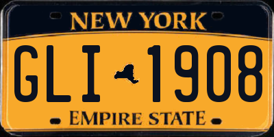 NY license plate GLI1908