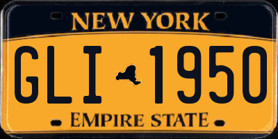 NY license plate GLI1950