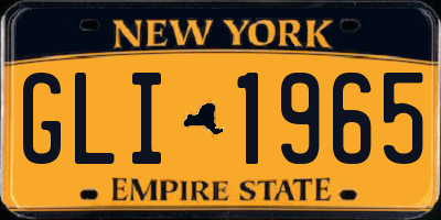 NY license plate GLI1965