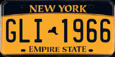 NY license plate GLI1966