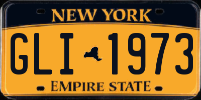NY license plate GLI1973