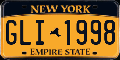 NY license plate GLI1998