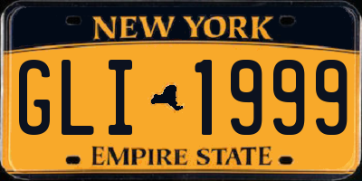 NY license plate GLI1999