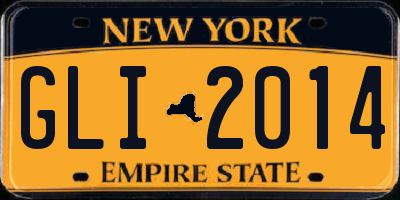 NY license plate GLI2014