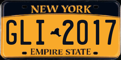 NY license plate GLI2017