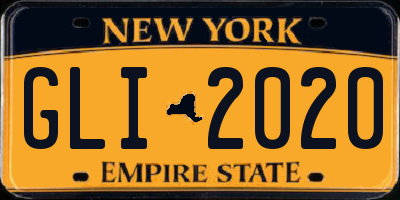 NY license plate GLI2020