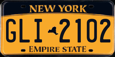 NY license plate GLI2102