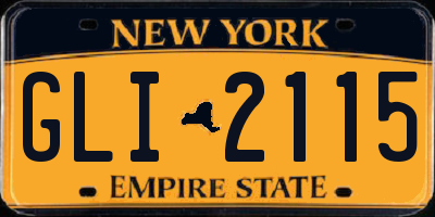 NY license plate GLI2115