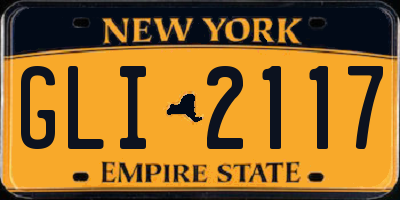 NY license plate GLI2117