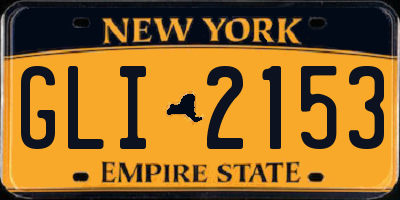 NY license plate GLI2153