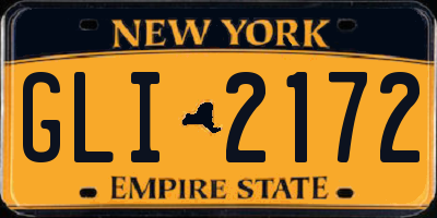 NY license plate GLI2172