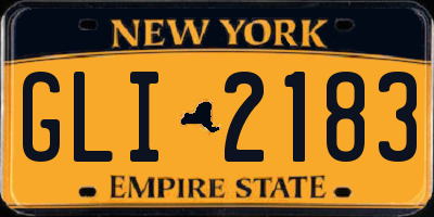 NY license plate GLI2183