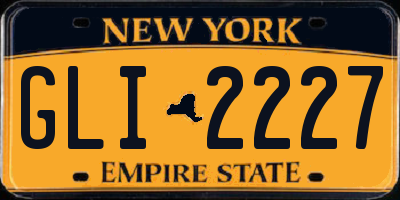 NY license plate GLI2227
