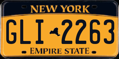 NY license plate GLI2263