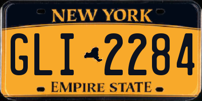 NY license plate GLI2284