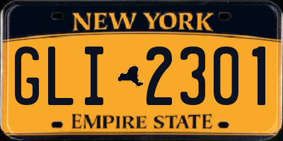NY license plate GLI2301