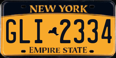 NY license plate GLI2334