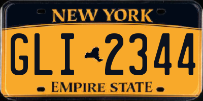 NY license plate GLI2344