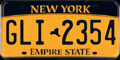 NY license plate GLI2354