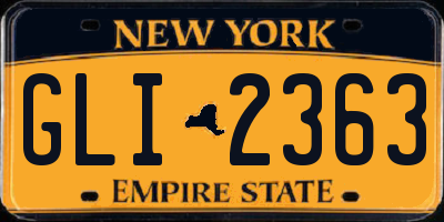 NY license plate GLI2363