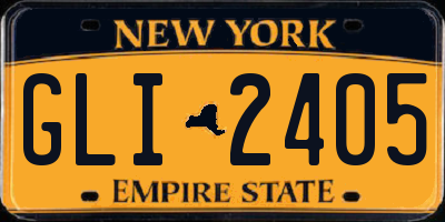NY license plate GLI2405