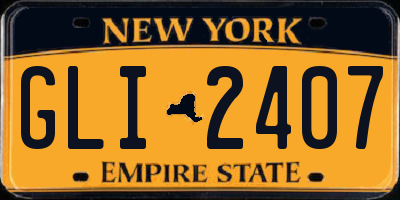 NY license plate GLI2407