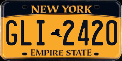 NY license plate GLI2420