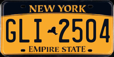 NY license plate GLI2504