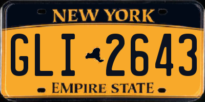 NY license plate GLI2643