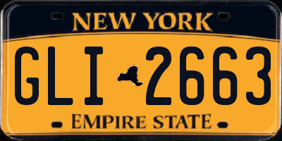 NY license plate GLI2663