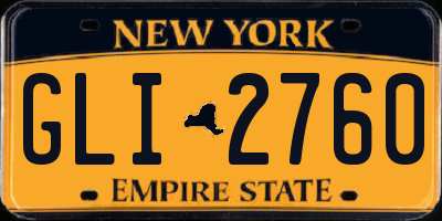 NY license plate GLI2760
