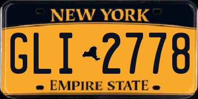 NY license plate GLI2778