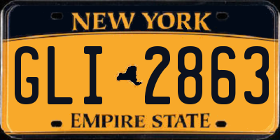 NY license plate GLI2863
