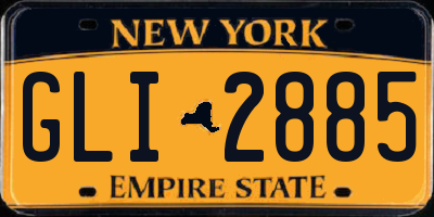 NY license plate GLI2885
