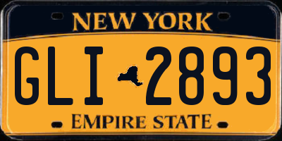 NY license plate GLI2893