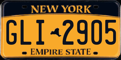NY license plate GLI2905
