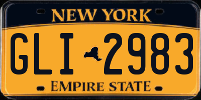 NY license plate GLI2983