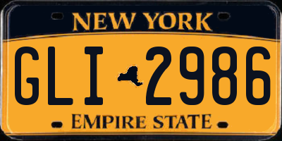 NY license plate GLI2986