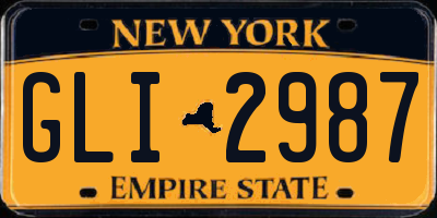 NY license plate GLI2987