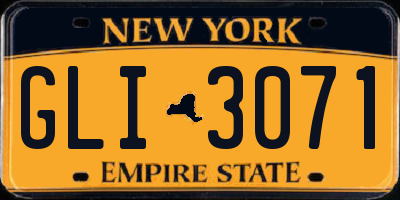 NY license plate GLI3071