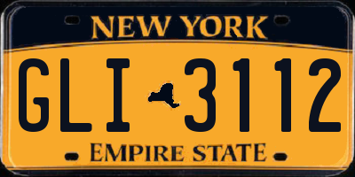 NY license plate GLI3112