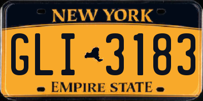 NY license plate GLI3183