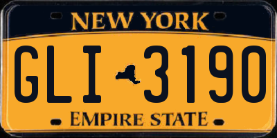 NY license plate GLI3190