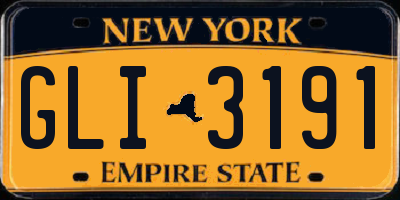 NY license plate GLI3191
