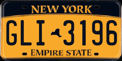 NY license plate GLI3196