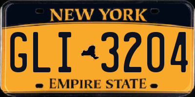 NY license plate GLI3204