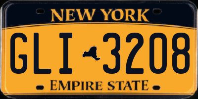 NY license plate GLI3208