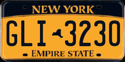 NY license plate GLI3230